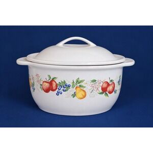 Corelle Coordinates CHUTNEY FRUIT Stoneware 1.5 qt Covered Casserole Dish, 2000s